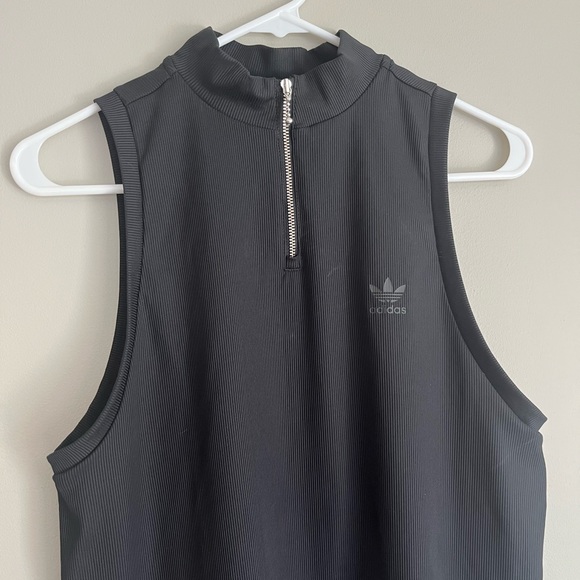 Adidas 1/4 Zip Ribbed HiLow Dress Mockneck - Picture 5 of 6